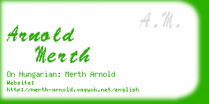 arnold merth business card